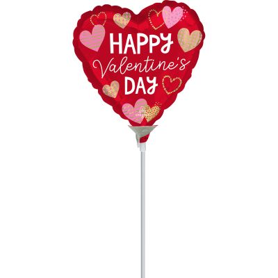 Anagram Microfoil 22cm (9&quot;) Happy Valentine&#039;s Day Crafty (Air Fill & Unpackaged)