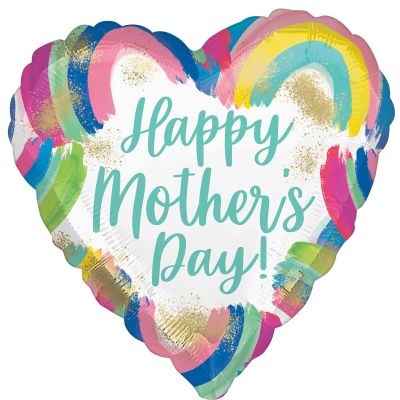 Anagram Foil 45cm (18") Happy Mother's Day Painted Rainbows