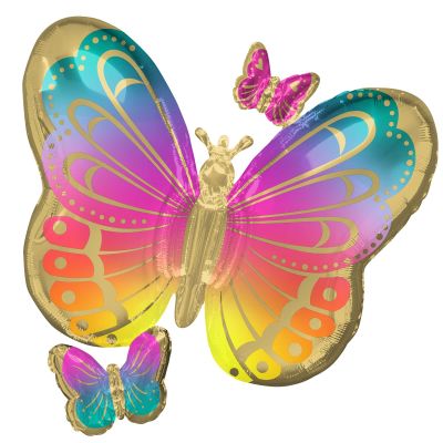 Anagram Foil Shape Colourful Butterfly (73cm x 71cm)