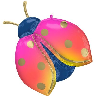 Anagram Foil Shape Colourful Ladybug 68cm x 83cm