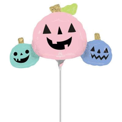 Anagram Microfoil 35cm (14") Pastel Halloween Pumpkins - Air fill (unpackaged)