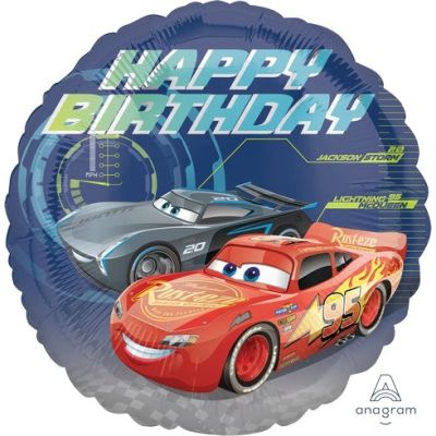 Anagram Licensed Foil 45cm (18") Cars 3 Happy Birthday