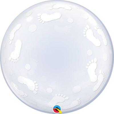 Qualatex Deco Bubble 60cm (24") Baby Footprints