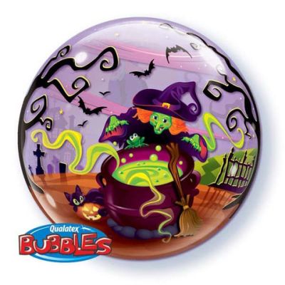 Qualatex Bubble 56cm (22") Flying Witchs Spooky Brew