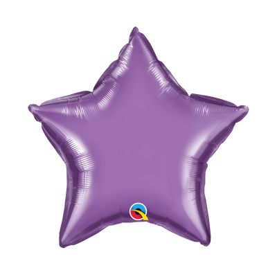 Qualatex Foil Solid Star 51cm (20") Chrome Purple - packaged