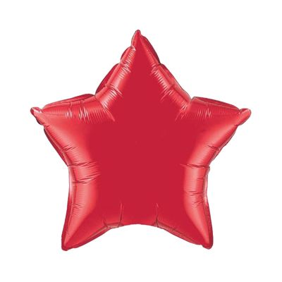 Qualatex Foil Solid Star 51cm (20") Ruby Red (Unpackaged)