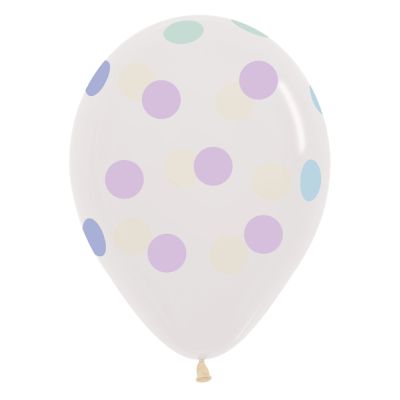 Betallic Latex 50/28cm (11&quot;) Polka Dots Pastel