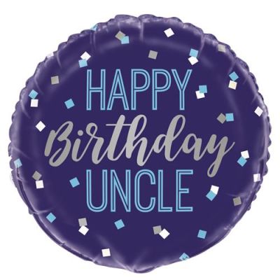 Unique Foil 45cm Happy Birthday Uncle