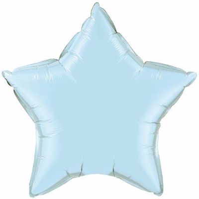 Qualatex Foil Solid Star 51cm (20") Pearl Light Blue (Unpackaged)