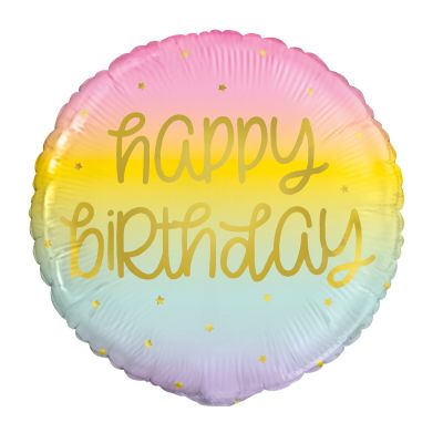 Unique Foil 45cm (18") Rainbow Star Happy Birthday (Unpackaged)