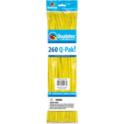 Qualatex Latex 50/260Q-Pack Jewel Citrine Yellow
