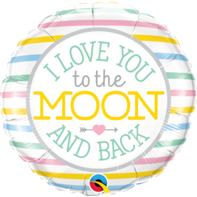 Qualatex Foil 45cm (18") I Love You To The Moon and Back