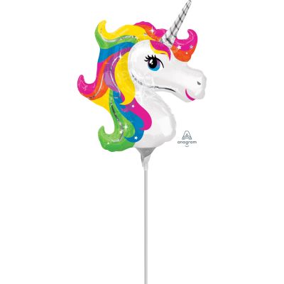 Anagram Microfoil 35cm (14") Rainbow Unicorn Head - Air fill (unpackaged)