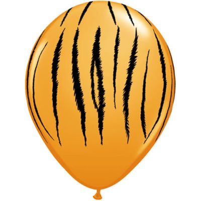 Qualatex Printed Latex 50/28cm (11") Tiger Stripes Orange
