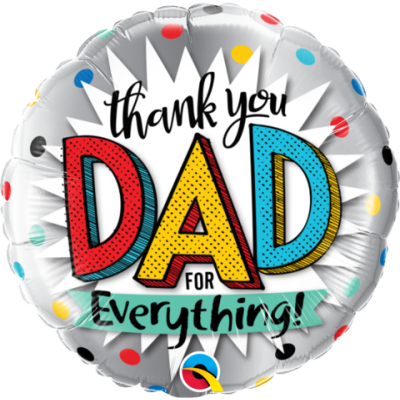 Qualatex Foil 45cm (18") Round Thank You Dad For Everything