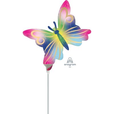 Anagram Microfoil 35cm (14") Satin Watercolour Butterfly (Air Fill & Unpackaged)