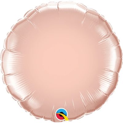 Qualatex Foil Solid Round 45cm (18") Rose Gold - packaged