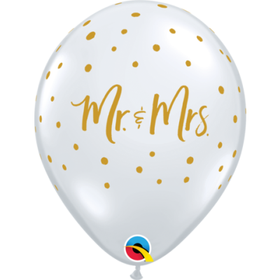 Qualatex Printed Latex 25/28cm (11") Mr. and Mrs. Dots (Discontinued)