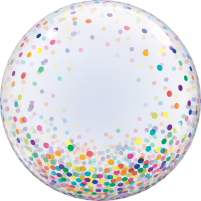 Qualatex Deco Bubble 60cm (24") Colourful Confetti Dots