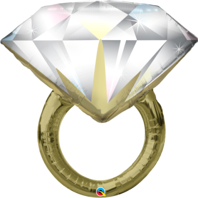 Qualatex Foil Shape 93cm (37") Diamond Wedding Ring