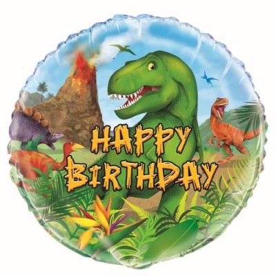 Unique Foil 45cm Happy Birthday Dinosaur