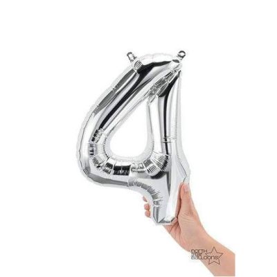 Northstar Foil 41cm (16&quot;) (Air-Fill) Silver Number 4