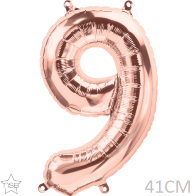 Northstar 41cm (16") (Air-Fill) Foil Rose Gold Number 9