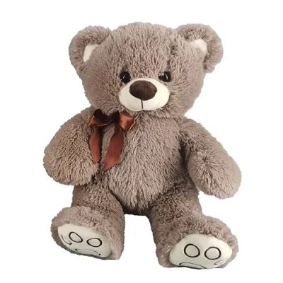 Jojo Bear with Ribbon Grey Brown 20cm