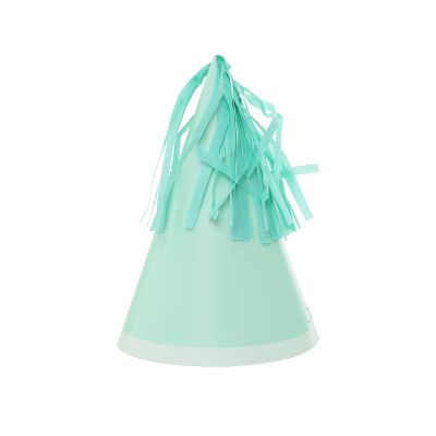 Five Star P10 Paper Party Hat with Tassel Topper Classic Pastel Mint Green