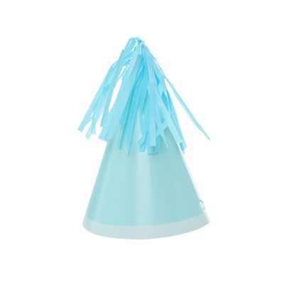Five Star P10 Paper Party Hat with Tassel Topper Classic Pastel Blue