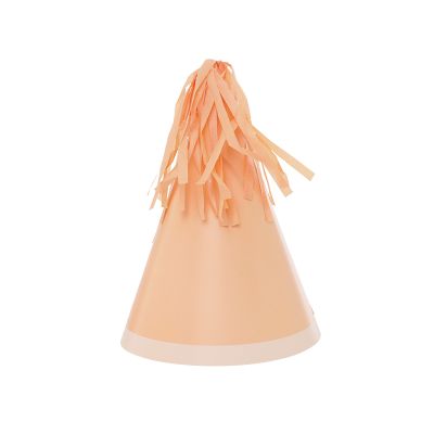 Five Star P10 Paper Party Hat with Tassel Topper Classic Pastel Peach