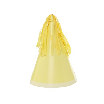 Five Star P10 Paper Party Hat with Tassel Topper Classic Pastel Yellow