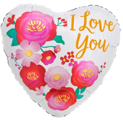 Anagram Foil 45cm (18") I Love You Ombre Flowers