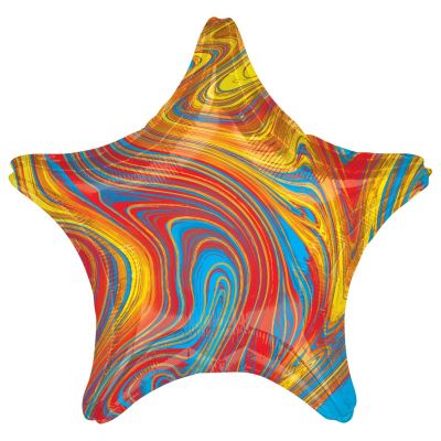 Anagram Foil Star 45cm (18") Marblez Colourful