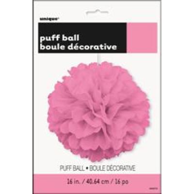 Unique Paper Puff Ball 16&quot; Hot Pink