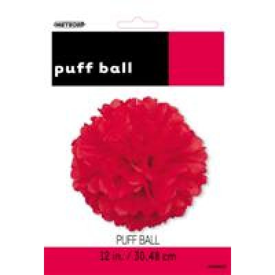 Unique Paper Puff Ball 40cm 16" Red