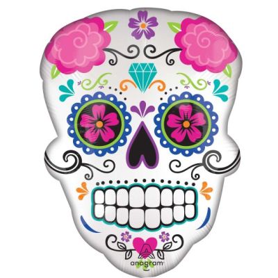 Anagram Foil SuperShape Satin Sugar Skull(45cm x 60cm)