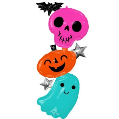 Anagram Foil Multi-Balloon Colourful & Creepy Halloween Characters (134cm)