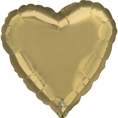 Anagram Foil Solid Colour Heart 45cm (18&quot;) White Gold