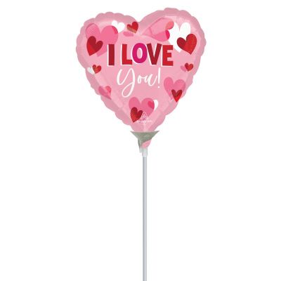 Anagram Microfoil 22cm (9&quot;) Happy Valentine&#039;s Day Playful Hearts (Air Fill & Unpackaged)