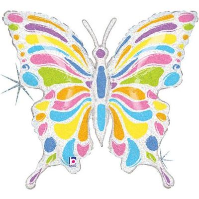 Betallic Holographic Foil Shape 83cm (33&quot;) Pastel Butterfly