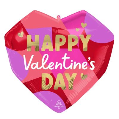 Anagram Foil SuperShape Happy Valentine's Block Brights (53cmx53cm)