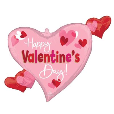 Anagram Foil Shape Happy Valentine's Day Playful Hearts (60cm x 43cm)