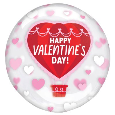 Anagram Printed Clearz 45cm (18") Happy Valentine's Day Hot Air Balloon