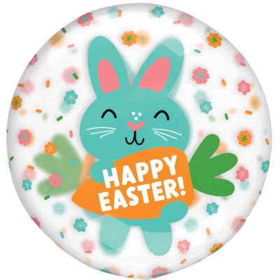 Anagram Printed Clearz 45cm (18") Happy Easter Cute Bunnies