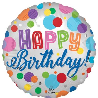 Anagram Foil 45cm (18") Satin Happy Birthday