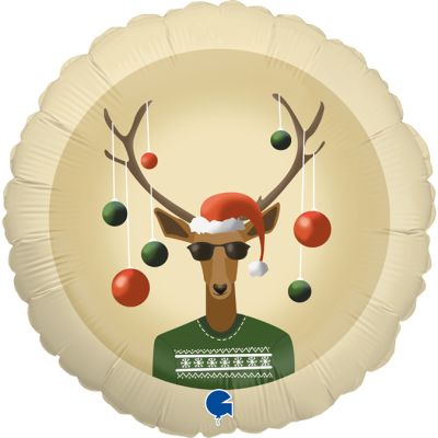 Grabo Foil Round 45cm (18") Christmas Reindeer
