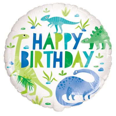 Unique Foil Dinosaur - Happy Birthday 45cm (18")