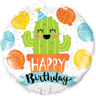 Qualatex Foil 45cm (18") Birthday Party Cactus