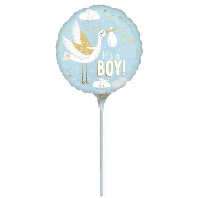 Anagram Microfoil 22cm (9") Satin Special Delivery Baby Boy - Air Fill (Unpackaged)